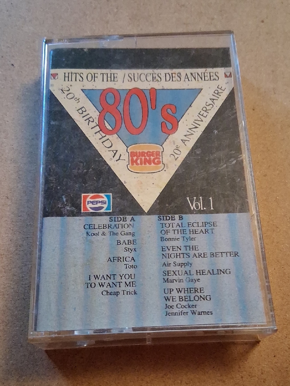 80's Hits Cassette Tape - Burger King/Pepsi Logo